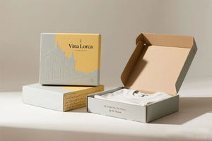 Caja de Embalaje para Suscripciones de Ropa, Opción de Cartón Corrugado Tipo B y E, Caja de Envío Autoblocante con Caja Interior Rígida para Regalos, Fabricante - Product Image 6