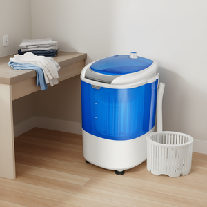 Mini Lavadora de 2.14.5 Kg, Semi-Automática, de Carga Superior, Portátil para Espacios Pequeños, con Tambor de Plástico Azul - Product Image 2