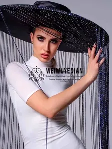 2025 <span class=keywords><strong>Nochevieja</strong></span> estilo chino borla sombrero Bar Performance Studio Ballroom Shooting Show Headwear - Product Image 5