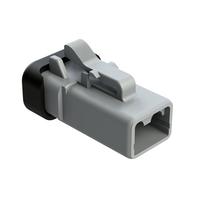 Conector Automotriz Original Amphenol ATP06-2S-M01, Carcasa de Conector PL de 2 Posiciones, Montaje en Cable ST, Gris
