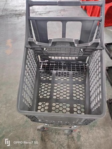 Chariot de courses de supermarché à structure en maille avec roues en PU de 4 pouces et protection anti-corrosion - Product Image 3