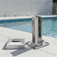 Solution de Projet de Villa au Design Moderne ZD : Balustrade en Verre Laminé Acier Inoxydable 316 2205, Fixation au Sol, Poteau de Clôture de Piscine en Verre