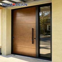 Portes d'entrée antivol personnalisées RICHOCEAN, sécurité, aluminium coulé, pivotantes, extérieures, sculptées, avec un style luxueux