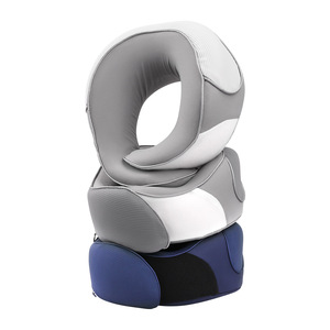 U-Shaped <b>Neck</b> <b>Pillow</b> 28x26x14cm Portable Travel Support For Adults Light Gray Dark Gray Royal Blue - Product Image 2