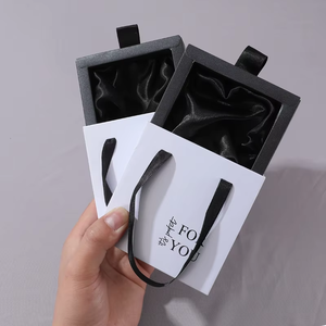 Custom Logo Cute Drawer Jewelry Packaging Box Slider Paper Jewellery Gift Box Sliding Ring Necklace Set Box with Handle - Product Image 2