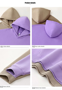 Sudadera con Capucha de Alta Calidad, Personalizada, para Hombre, Invierno, Talla Grande, Gruesa, Sin Cordón, de Algodón y Felpa, con Bolsillos, Estilo Urbano - Product Image 4