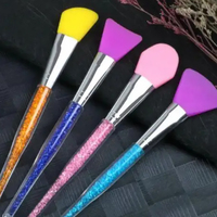 Luxe super doux silicone visage argile boue masquage brosse applicateur soins de la peau outil de beauté cosmétique visage fond de teint brosse personnalisé