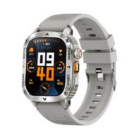 Reloj Inteligente Resistente AK80 para Hombre, Correa de Acero Inoxidable, Resistente al Agua, Llamadas por Bluetooth, Monitor de Actividad Física para Exteriores, Compatible con Teléfonos IOS y Android