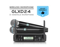 Sistema de Micrófono Inalámbrico Dinámico de Mano Rayco GLXD24 con 2 Unidades de Micrófono con Cancelación de Ruido para Escenarios, Iglesias, Bodas y Fiestas