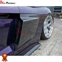 Lame latérale en fibre de carbone sèche de style GT4 LMS pour Audi R8 Gen2