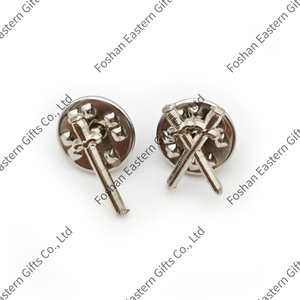 Épinglette d'officier maçonnique bleu or/argent Blue Lodge Junior Warden - Product Image 3