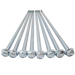 ตัวยึดเครื่องจักรกลการเกษตร M6*200 ชุบสีน้ำเงิน ชุบสังกะสีขาว ขายึดแกนเครื่องกำเนิดไฟฟ้า 10 คู่ สลักเกลียวหน้าแปลนหกเหลี่ยม - Product Image 2