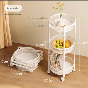 Caja de herramientas, carrito, isla de cocina, carrito organizador, carrito de almacenamiento, carrito artesanal plegable, baño, patio, sala de estar, ruedas - Product Image 6