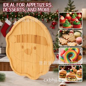 Plateau de Noël en bambou et bois massif pour desserts, apéritifs et plus encore - Product Image 1