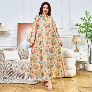 Abito Elegante OEM/ODM per Donne Turche, Ricamato con Paillettes Scintillanti, Moda Turca Lussuosa e Non Trasparente per l'Eid - Product Image 4
