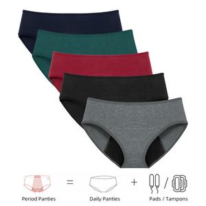 Bragas de períodos fisiológicos de talla grande, bañadores de mujer, pantalones de tía menstrual, bragas de cintura media posparto - Product Image 4