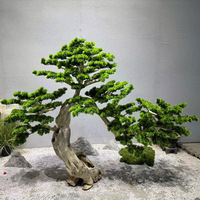 Künstliche Pflanzen nach Maß 200cm 300cm Höhe Künstlicher Großer Baum Zimmerpflanze Dekorativer Grüner Kiefern-Bonsai-Baum