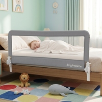 Lit de voyage pliable Brightbebe pour bébé avec barrière latérale en métal certifiée EN 120x50x42cm pour nourrissons et tout-petits