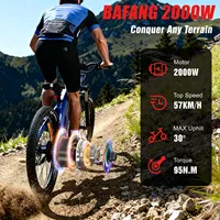 Vélo électrique Q5 2000W Vélos électriques 27,5 pouces Vélo électrique 48V 20AH Vélo électrique E-Bike VTT Adultes Ebike Fatbike