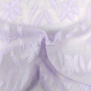 Patrones de agotamiento en capas 100% poliéster Flor de cinco pétalos tejido combinado-120 GSM transparente para decoración de ropa de niños y Hijabs - Product Image 4