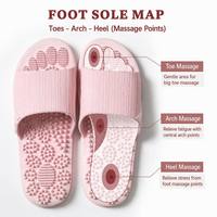 Pantoufles de massage d'hiver brodées en gros pour hommes et femmes, antidérapantes, en cuir synthétique, pour réflexologie plantaire en extérieur