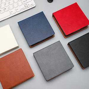 Boîte à mémos en cuir PU Zhuorui, 140 pages, porte-notes adhésives, organisateur de bureau noir pour usage professionnel - Product Image 4