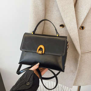 Sac à main carré à bandoulière unique pour femme en PU tendance rétro - Product Image 4