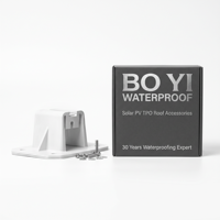 Accessoires pour membrane de toiture photovoltaïque solaire TPO : Base de support, Barre de terminaison, Joint d'étanchéité, Capuchon de clou, Vis