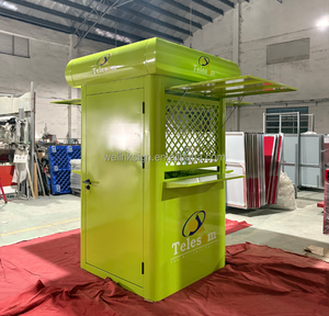 Kiosque télécom extérieur Telesom <span class=keywords><strong>en</strong></span> métal, cabine préfabriquée <span class=keywords><strong>en</strong></span> acier, design moderne, garantie 5 ans, marque FLOWVISUAL, magasins <span class=keywords><strong>en</strong></span> Afrique, <span class=keywords><strong>orange</strong></span> - Product Image 6