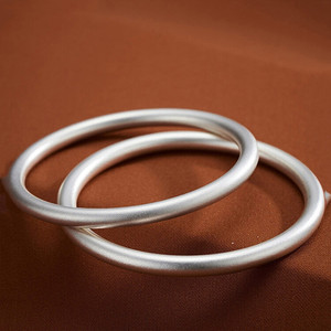 PFT Pulsera de Cobre Blanco Plateado, de Moda, con Diseño de Método Antiguo, Origen Henan, Regalo para Mujer, Estilo Xia Niche Herencia Joven Sencilla - Product Image 2