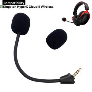 Commercio all'ingrosso 3.5mm di ricambio microfono da gioco per Kingston <span class=keywords><strong>HyperX</strong></span> Cloud 2 II senza fili auricolare HHSC2X-BA-RD/G - Product Image 2