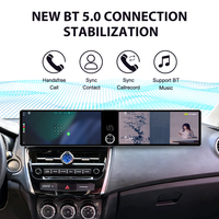 ZWNAV Doppio Schermo LCD da 12,3 Pollici per Mitsubishi ASX 2013-2020, Carplay Android 13, Navigazione, Radio, Wi-Fi, GPS, Aggiornamento Multimediale Audio