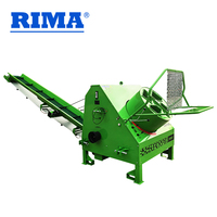 Scie à tambour à bois de chauffage circulaire automatique RIMA High Production pour billettes pré-fendues et scie à tambour à bois ronde