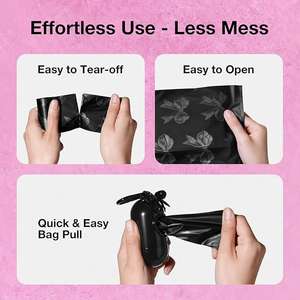 Extra Thick Leak-Proof Dog Poop Bags with Dispenser, Rose & Honey Scented Pet Waste Bags, Portable Garbage Bags for Dog - Product Image 5