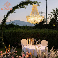 Grand lustre en cristal, accessoires de mariage, événements de luxe, lumières décoratives de scène, lustre, centre de table, décoration de mariage