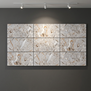 Marble Look Porcelain <b>Tiles</b> 24x48 Inch Glazed Floor Wall Collection for Modern Bathrooms - Product Image 3