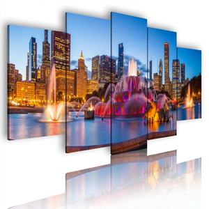 Décoration de restaurant, décor islamique, impression photo, papier peint de luxe nordique, peinture à l'huile de paysage urbain Pop Art, fresque murale d'arbre paysager - Product Image 1