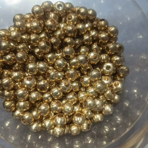 Cuentas Redondas Doradas de Cerezo Chino de 4 mm Hechas a Medida para la Fabricación de Joyas, Duraderas, Ligeras y Versátiles, Marca Conifer - Product Image 1