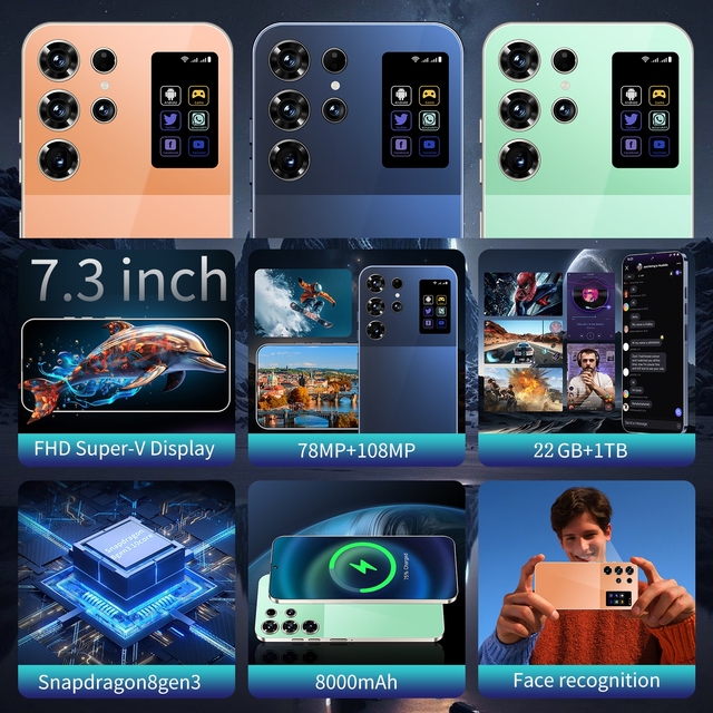 itel phones 22+1TB Ultra s25 mystery box mobile phone 5g smartphone 1tb