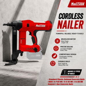 <span class=keywords><strong>Cloueur</strong></span> à béton sans balais Master-built NailTask DCCN90S3 20V haute performance avec batterie lithium-ion 18650 pour l'étanchéité des sous-sols - Product Image 2
