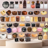 Couvre-diffuseur en bois et bouchon pour flacons de parfum ronds en verre, décorations aromatiques idéales pour les chambres, les salles de bain, les bureaux, bouchon de flacon de parfum
