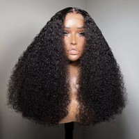 Perruque Jerry Curly en gros, cheveux humains vierges vietnamiens bruts, donneur unique, sans colle, dentelle HD 13x4, pré-épilée, pour femmes noires