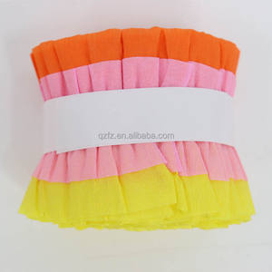 Coloré imprimé écologique romantique crêpe papier ruban guirlande fête de mariage fond décoration-fêtes de Pâques de Noël - Product Image 3