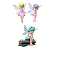 Feenmädchen Engel Prinzessin Figur mit Flügeln für Terrarium Flasche Glas Bastelset DIY Laterne Zahnkrankenpflege Kuchendekoration