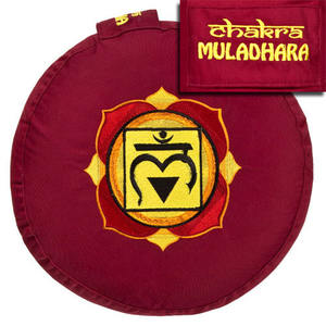 Coussin de méditation et de yoga rond en sarrasin, personnalisé avec logo, écologique, pour la famille, les chakras et la méditation. - Product Image 5