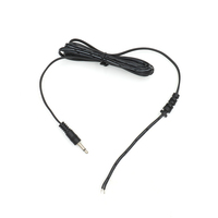 Câble audio PVC à paire torsadée avec prise jack stéréo 3,5 mm (1/8 po) vers fils nu - 6 pieds, câble mono 12 V CC à déclenchement CC