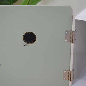 Réfrigérateur en bois pour enfants avec horloge intégrée - Réfrigérateur-congélateur Montessori de qualité supérieure à double porte pour jeu d'imitation - Product Image 5