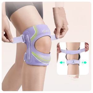 Correa de <span class=keywords><strong>rodilla</strong></span> ajustable de nailon fino con almohadillas de silicona dobles |   Banda de Soporte para el Tendón Rotuliano Antideslizante para una Protección Deportiva Integral - Product Image 2