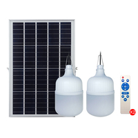Ampoule Solaire LED Rechargeable avec Télécommande IP65, Lampe Suspendue pour Extérieur, Camping et Marché de Nuit