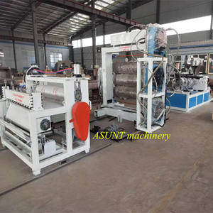 Fábrica PE ligeramente espuma gorra de béisbol de plástico visera costura sombrero hoja borde doblado extrusora de plástico que hace la línea de la máquina - Product Image 1